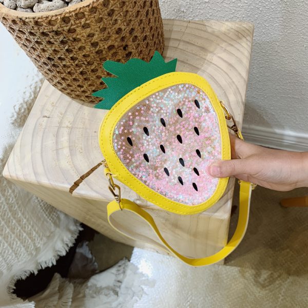 Summer Children's Pineapple Strawberry One Shoulder Jelly Bag - Image 5