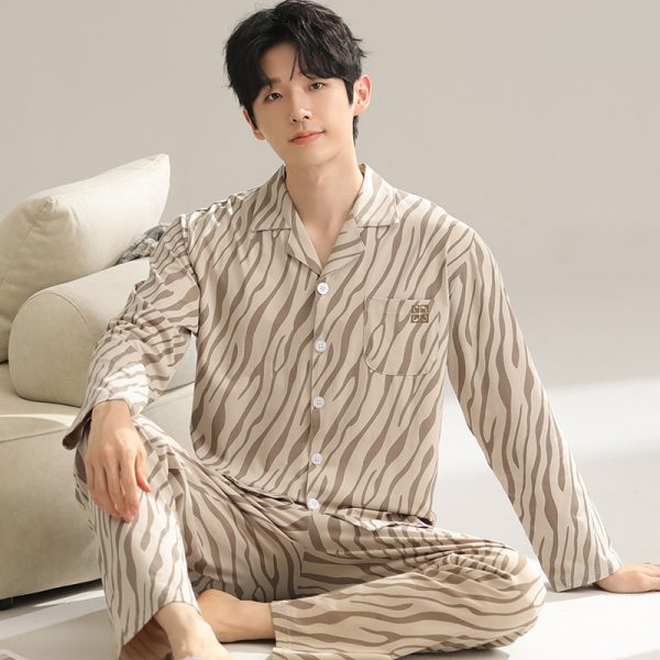 Long Sleeve Lapel Cardigan Trousers Casual Loose Home Wear - Image 5