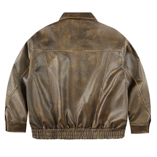 Retro Leather Clothing For Men And Women Loose - Image 2