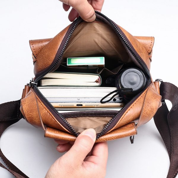 Casual Crossbody Men's Document Small Backpack - Image 4
