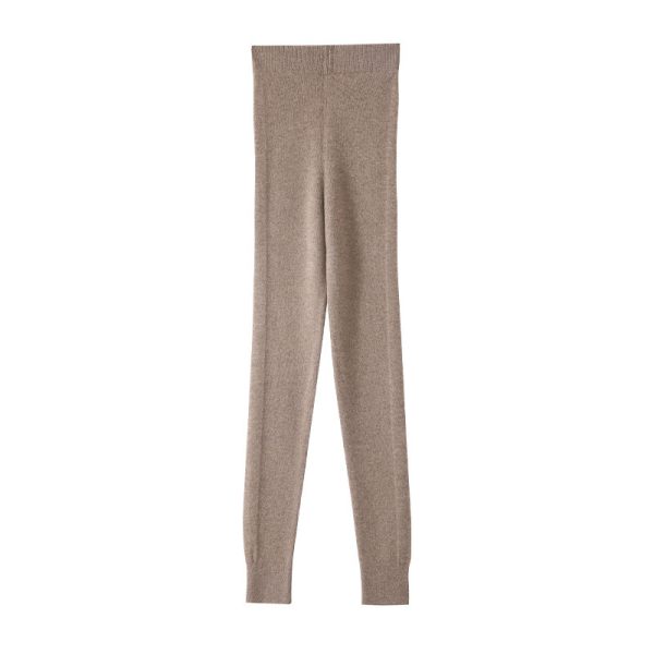 Cashmere Drawstring Tights Women's Inner Wear High Waist Slim Fit Leggings - Image 6