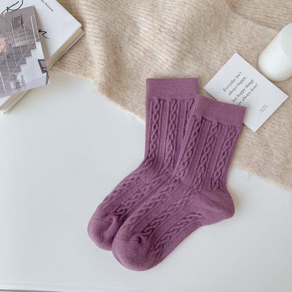 Women's Socks Japanese Style Knitting Twist - Image 8