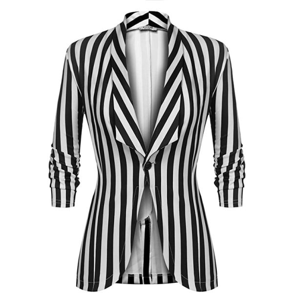 Cropped Pleated Sleeves Casual Small Suit Slim Fit Fashion - Image 6