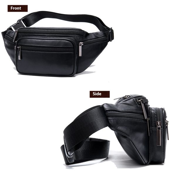 Men's Sheepskin Mobile Phone Waist Bag Sports Leisure - Image 2