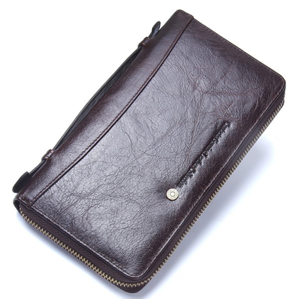 Long Top Layer Cowhide Men's Wallet Multifunctional - Image 5