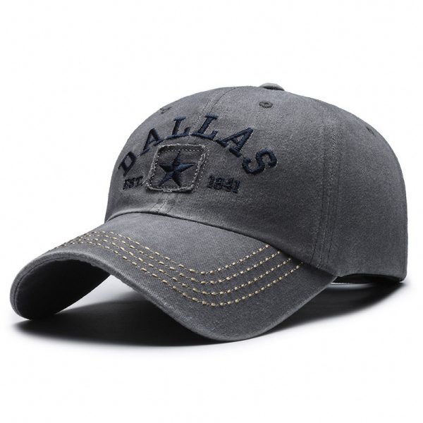 Soft Top Washed-out Vintage Coating Cloth Peaked Cap - Image 5