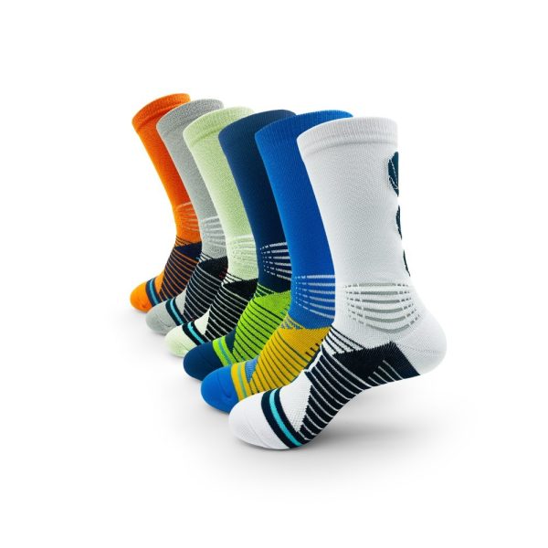 6 Pairs Of Sports Running Calf Socks - Image 9