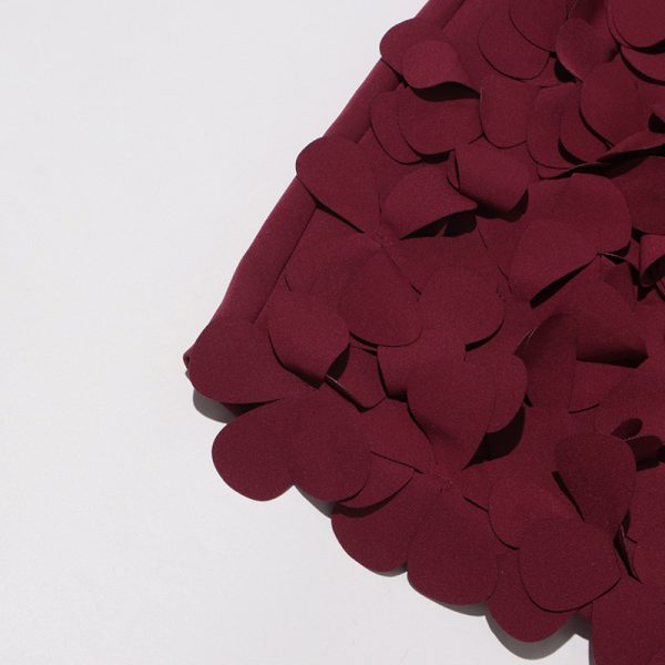 Design Sense Stitching Wafer Decoration Short A- Line Skirt - Image 5