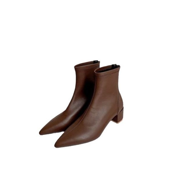 Thick Heel Middle High Heels Spring And Autumn Martin Boots Women's - Image 4
