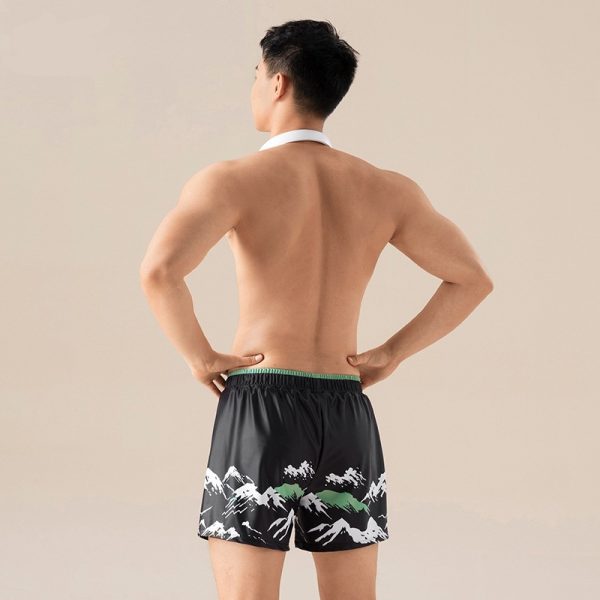 Men's Water-absorbing Quick-drying Simple Printed Swimming Trunks - Image 3