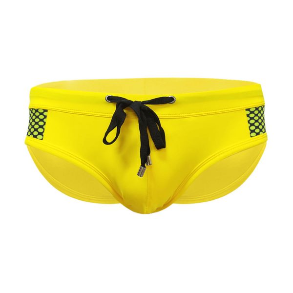 Sexy Close-fitting Swim Briefs Polka Dot Stitching Sports Beach Pants - Image 6