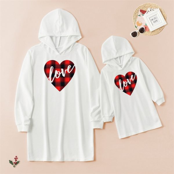 White Parent-Child Sweater Dress Mother And Daughter Multiple - Image 2