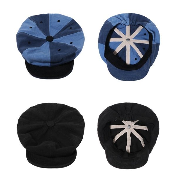 Color Matching Tension Adjustment Beret Soft Brim Hat - Image 10