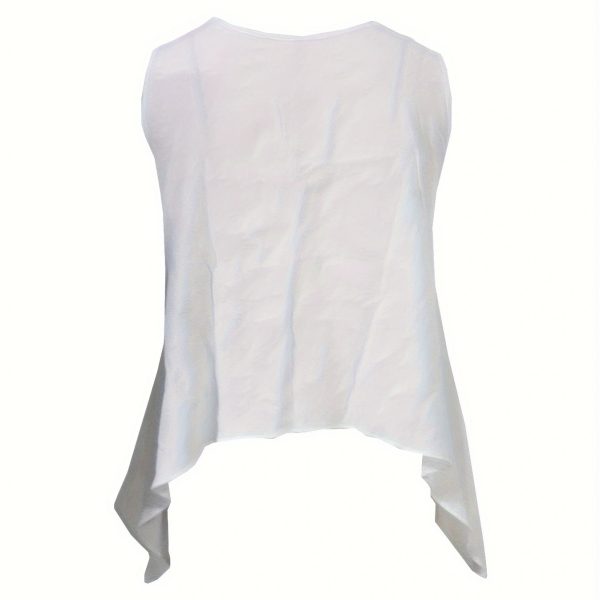 Women's Solid Color Sleeveless Casual Irregular Vest Top - Image 2