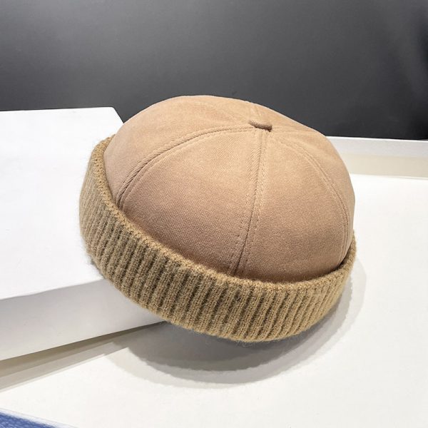 Autumn And Winter Deerskin Velvet Beret Melon Skin Hat - Image 7
