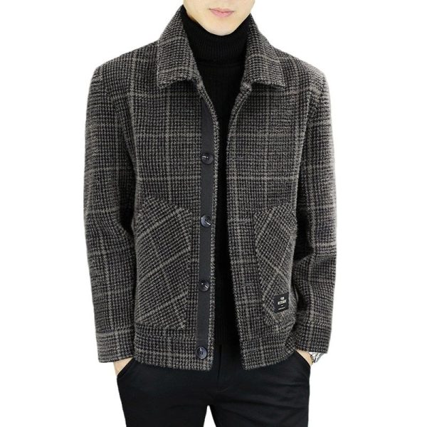 Lapel Casual Jacket Autumn And Winter Business Woolen Top - Image 5