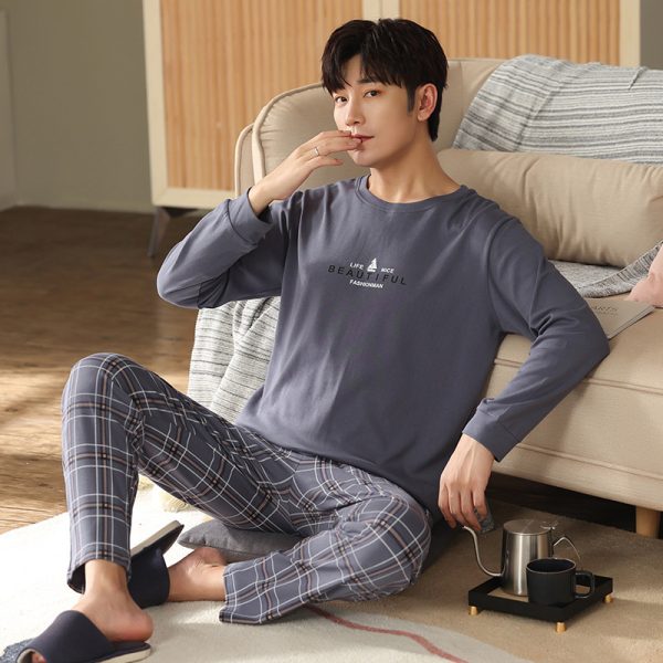 Men's Springsummer Thin Casual Pure Plus Size Middle Aged Homewear - Image 10