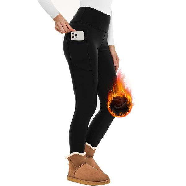 Women's Cropped High Waist Velvet Padded Thick Leggings Tight Sports Hip Raise Yoga Pants - Image 5