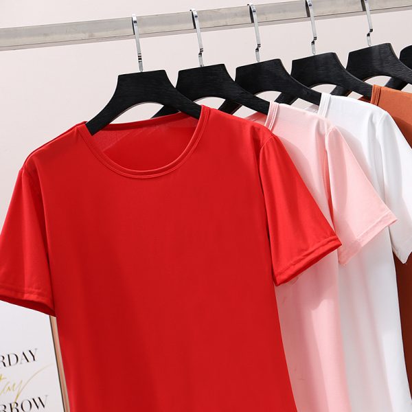 Pure White T Loose Casual Short Sleeve - Image 3
