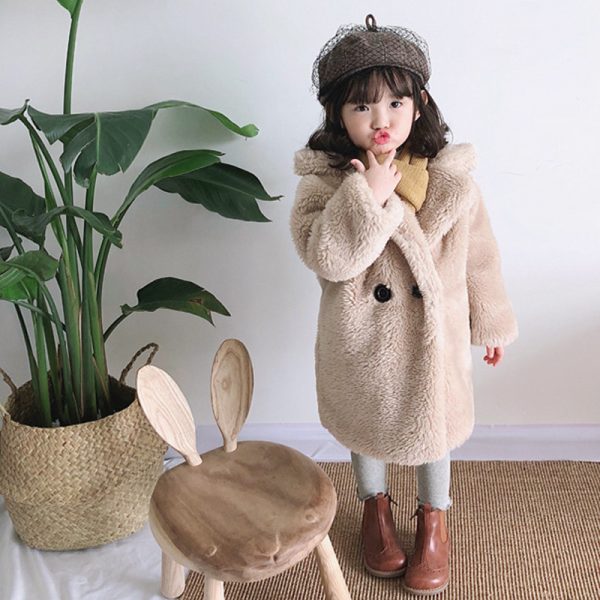 Big Kids Fur Coat In Autumn And Winter Coat - Image 7