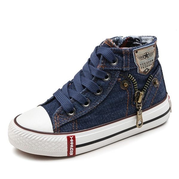 Autumn Expert Skill Children Casual Shoes Boys Girls Sport Shoes Breathable Denim Sneakers Kids Canvas Shoes Baby Boots - Image 6