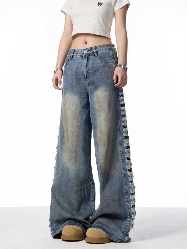 American Retro Gradient Jeans For Women's High Street - Image 5
