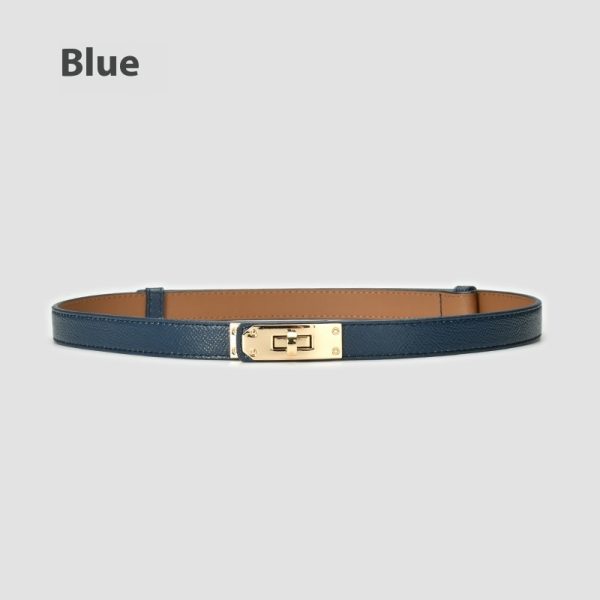 Retro Waist Decorations Women's Leather Thin Belt - Image 9