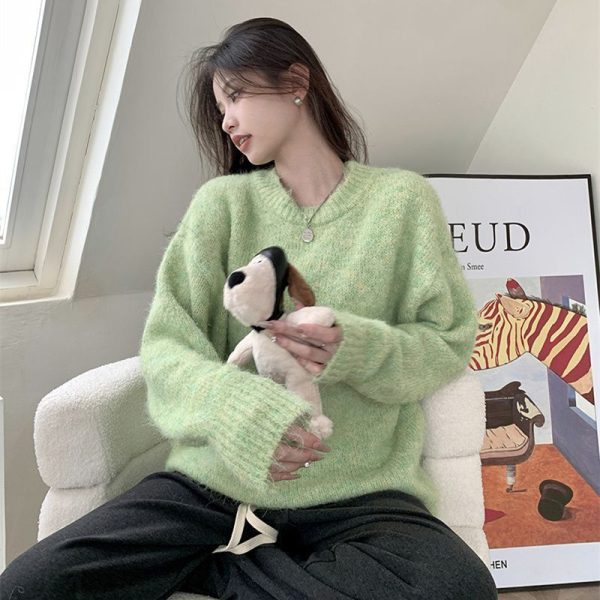 Women's Soft Round Neck Sweater - Image 6