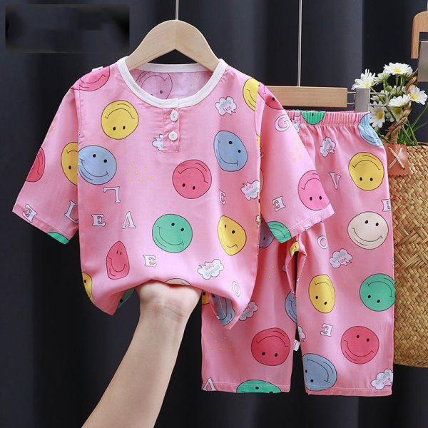 Summer Clothes Cotton Silk Air-conditioning Clothes Baby Clothes - Image 2