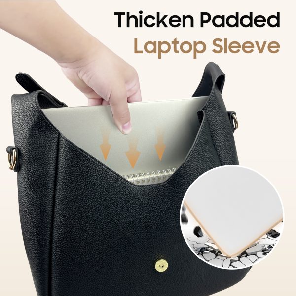 Women's Tote Handbags - Soft PU Leather Shoulder Tote Purses With Zipper For Stylish And Functional Everyday Use - Image 6