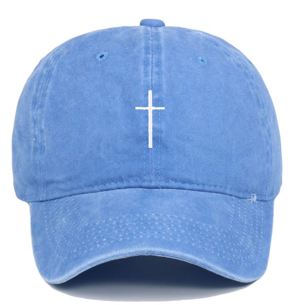 Cross Embroidered Peaked Cap Baseball Cap Letter Sun Hat - Image 7