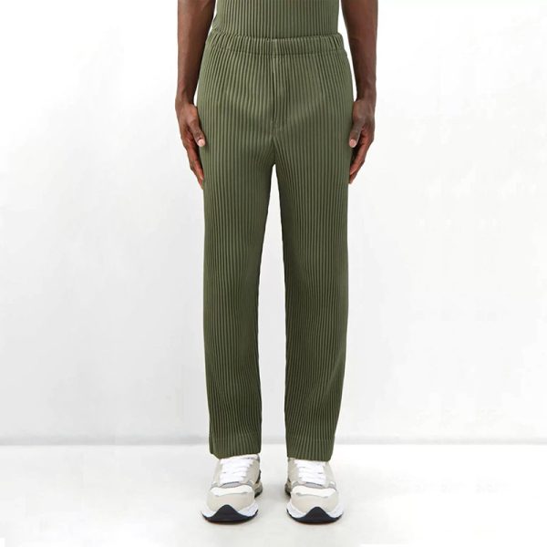 Draping Effect Straight Loose Wide Leg Casual Trousers - Image 2