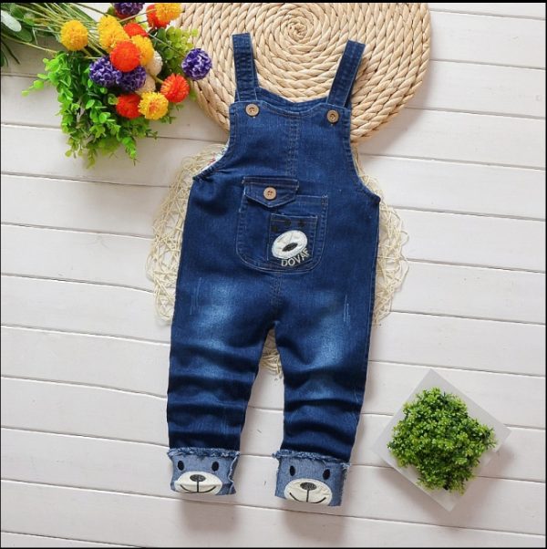 Baby Boy Denim Overalls Kids Jeans - Image 4