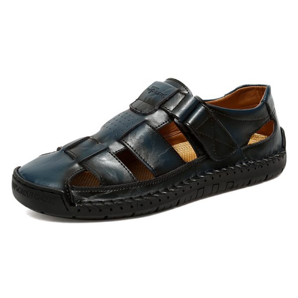 Handmade Stitching Leather Casual Beach Men's Sandals - Image 8