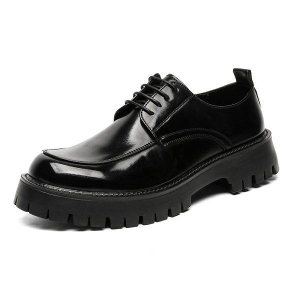 Men's Thick-soled Height-increasing Casual Leather Shoes - Image 5