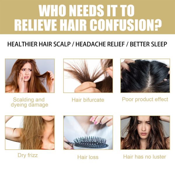 Houkea Dense Toupee Hair Repair Manic Thick Hairline Fixation Head Massage Care Heating Cap - Image 6
