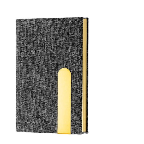 Portable Metal Storage Box Men's Simplicity Gold Business Card Holder - Image 5