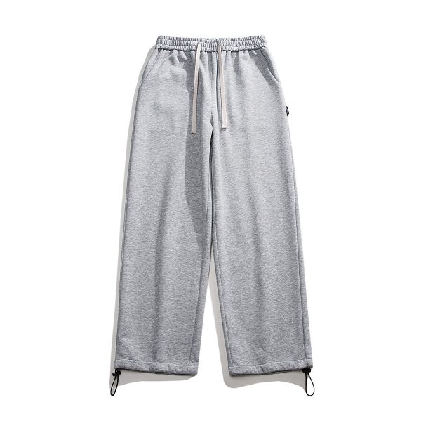 Drawstring Ankle-tied Loose Straight Sweatpants - Image 5