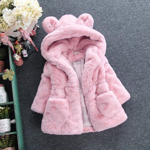 A girl's fur coat for autumn and winter - Image 5