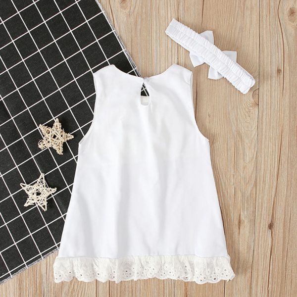 Girls baby sleeveless bow skirt - Image 3