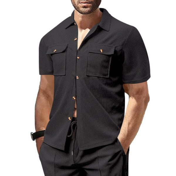 Men's Summer American Leisure Cargo Shirt - Image 7