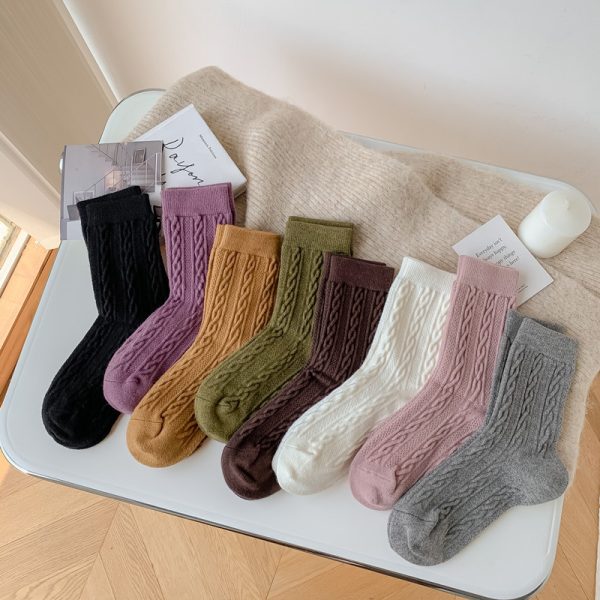 Women's Socks Japanese Style Knitting Twist - Image 5