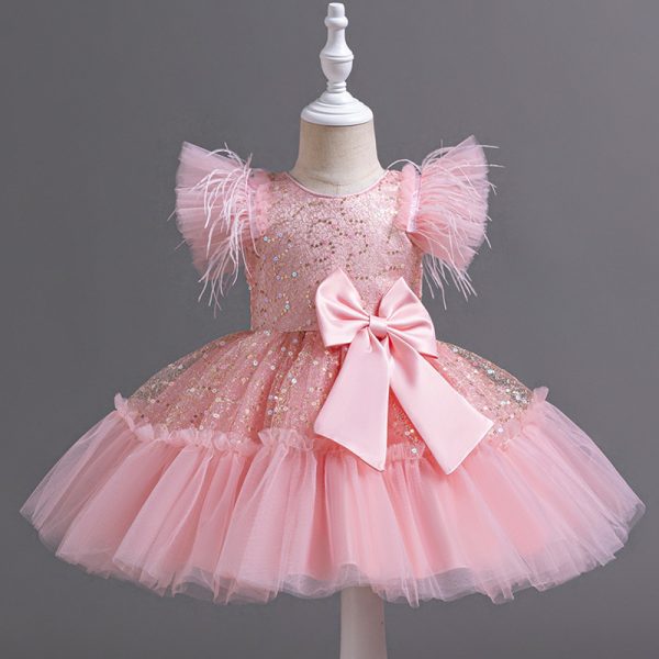 Flower Children's Clothing Children's Wedding Dress Tulle Skirt Summer - Image 5