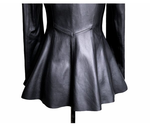Short Coat Women's Leather Jacket - Image 2