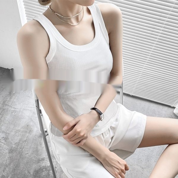 Cotton Thread Inner Anti-exposure Plus Size I-shaped Vest - Image 2