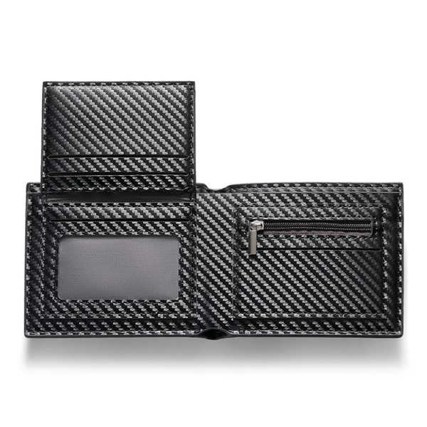 Three-fold Carbon Fiber High-grade Men's Wallet - Image 4