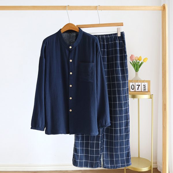 Men's Cotton Gauze Pajamas Spring And Autumn - Image 6