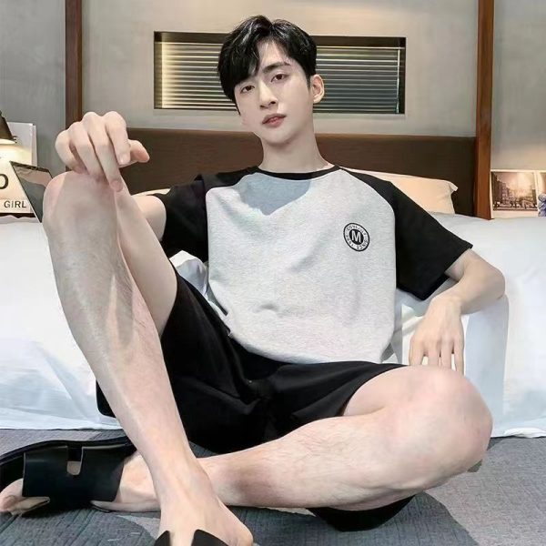 Men's Summer Short Sleeve Shorts Suit Korean Style Loose - Image 9