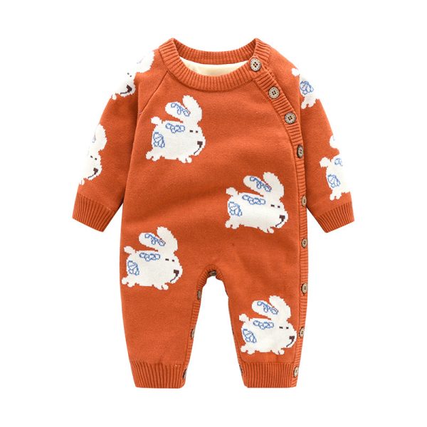 Newborn Baby Clothes Baby Crawling Clothes Thickening Out Baby Harness - Image 7
