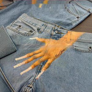 Printed Fashion Jeans Personalized Fingers